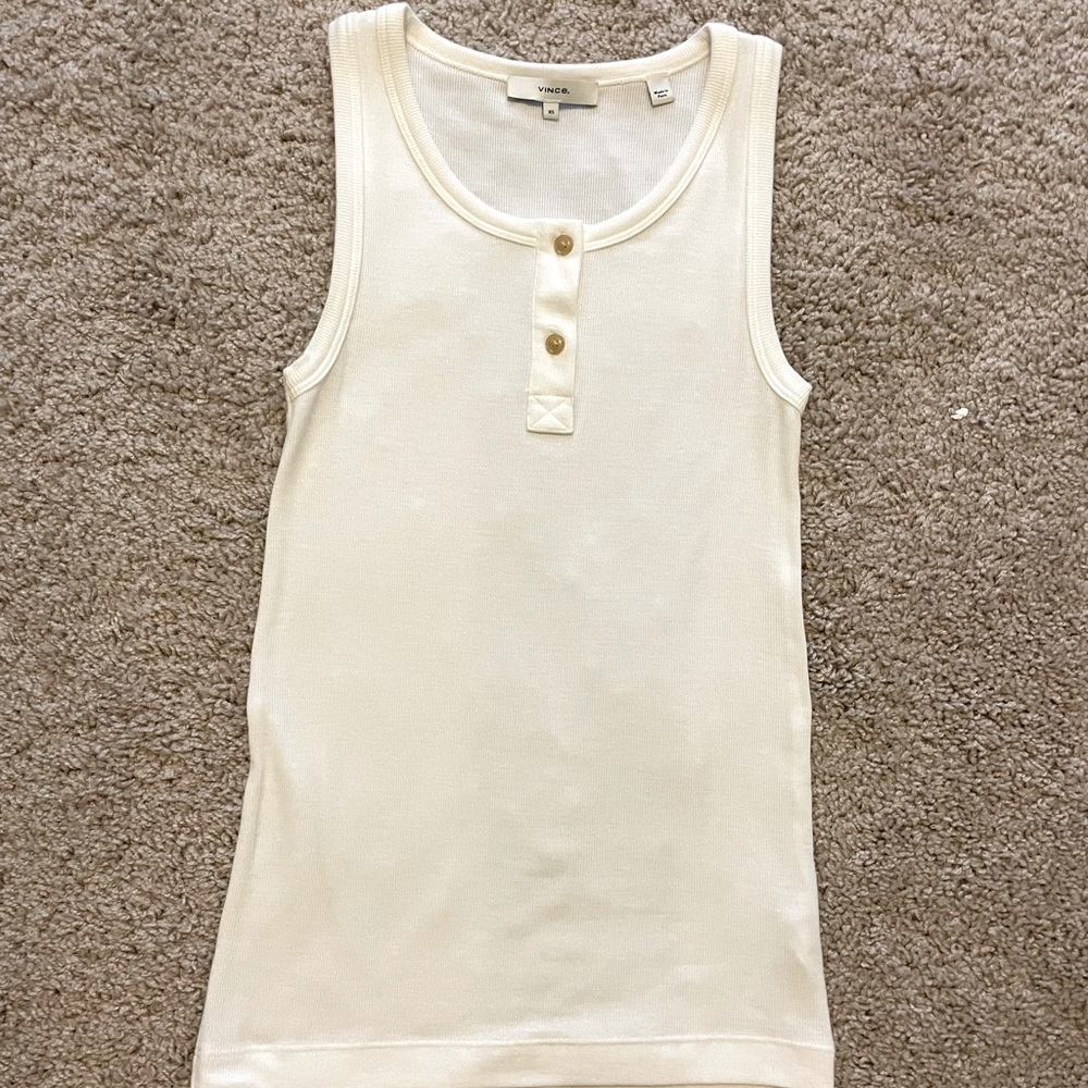 Vince Rib Henley Tank - Picture 2 of 3